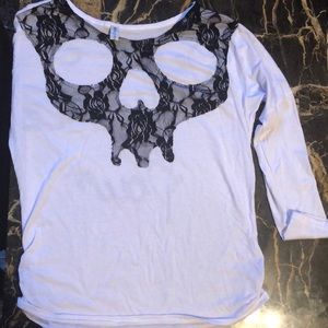 Skull laced shirt long sleeve